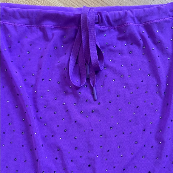 SKIMS Purple Rhinestone Sheer Mesh Skirt Size Medium - Picture 2 of 5
